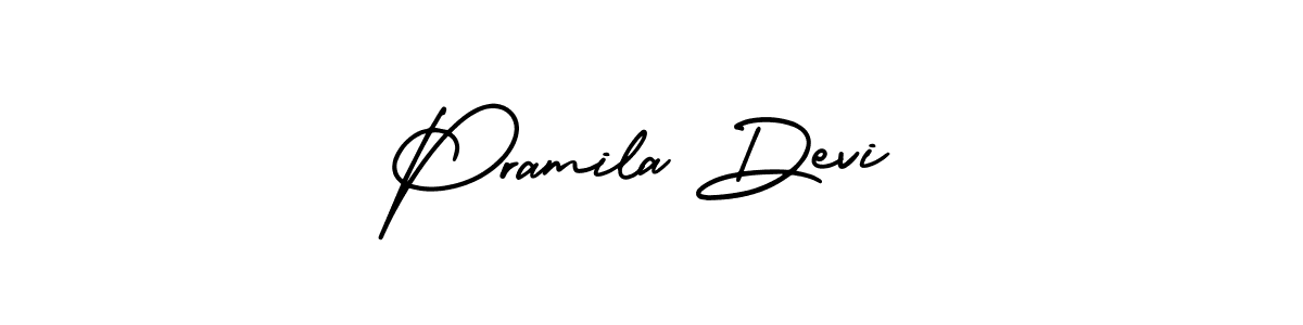 Make a short Pramila Devi signature style. Manage your documents anywhere anytime using AmerikaSignatureDemo-Regular. Create and add eSignatures, submit forms, share and send files easily. Pramila Devi signature style 3 images and pictures png