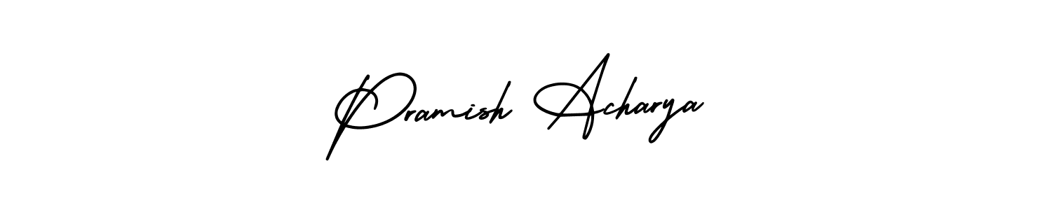 Design your own signature with our free online signature maker. With this signature software, you can create a handwritten (AmerikaSignatureDemo-Regular) signature for name Pramish Acharya. Pramish Acharya signature style 3 images and pictures png