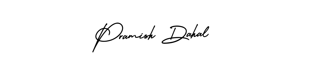 How to Draw Pramish Dahal signature style? AmerikaSignatureDemo-Regular is a latest design signature styles for name Pramish Dahal. Pramish Dahal signature style 3 images and pictures png