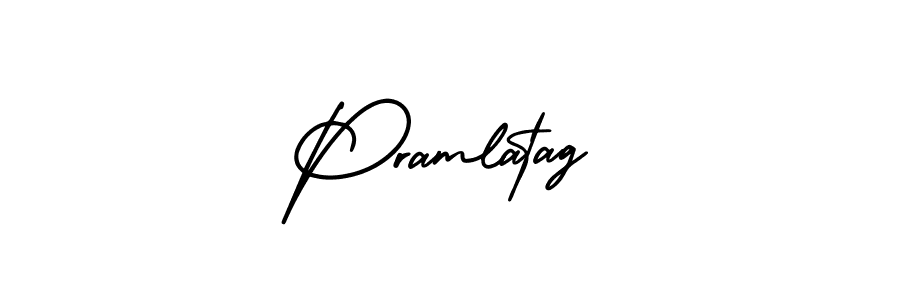 AmerikaSignatureDemo-Regular is a professional signature style that is perfect for those who want to add a touch of class to their signature. It is also a great choice for those who want to make their signature more unique. Get Pramlatag name to fancy signature for free. Pramlatag signature style 3 images and pictures png