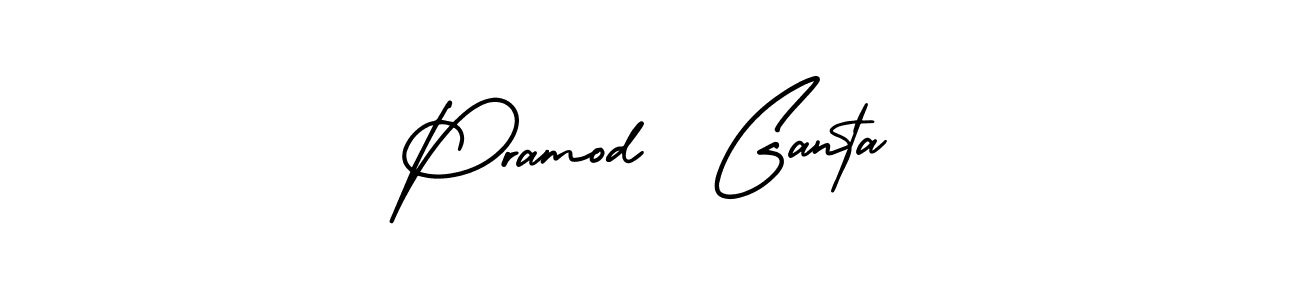 Create a beautiful signature design for name Pramod  Ganta. With this signature (AmerikaSignatureDemo-Regular) fonts, you can make a handwritten signature for free. Pramod  Ganta signature style 3 images and pictures png