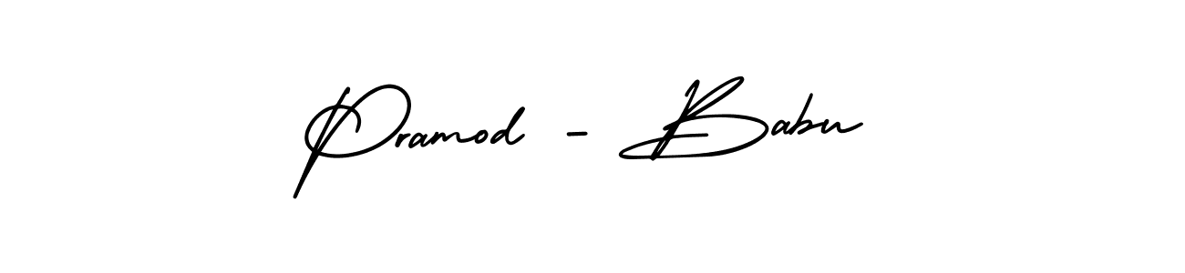 You can use this online signature creator to create a handwritten signature for the name Pramod - Babu. This is the best online autograph maker. Pramod - Babu signature style 3 images and pictures png