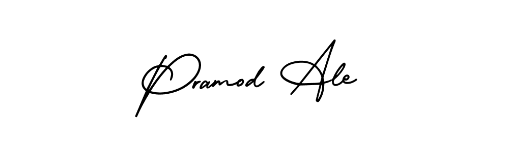 Pramod Ale stylish signature style. Best Handwritten Sign (AmerikaSignatureDemo-Regular) for my name. Handwritten Signature Collection Ideas for my name Pramod Ale. Pramod Ale signature style 3 images and pictures png