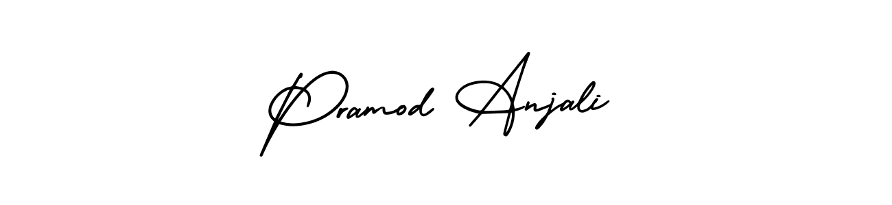 if you are searching for the best signature style for your name Pramod Anjali. so please give up your signature search. here we have designed multiple signature styles  using AmerikaSignatureDemo-Regular. Pramod Anjali signature style 3 images and pictures png