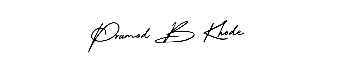 Create a beautiful signature design for name Pramod B Khode. With this signature (AmerikaSignatureDemo-Regular) fonts, you can make a handwritten signature for free. Pramod B Khode signature style 3 images and pictures png