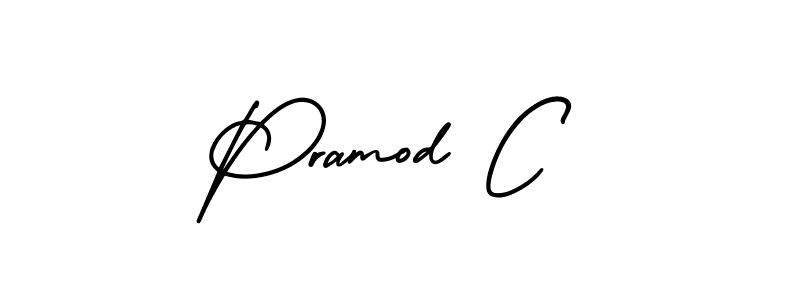 How to make Pramod C signature? AmerikaSignatureDemo-Regular is a professional autograph style. Create handwritten signature for Pramod C name. Pramod C signature style 3 images and pictures png