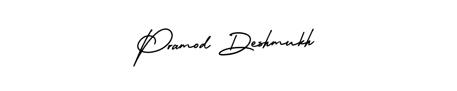 Make a beautiful signature design for name Pramod Deshmukh. With this signature (AmerikaSignatureDemo-Regular) style, you can create a handwritten signature for free. Pramod Deshmukh signature style 3 images and pictures png