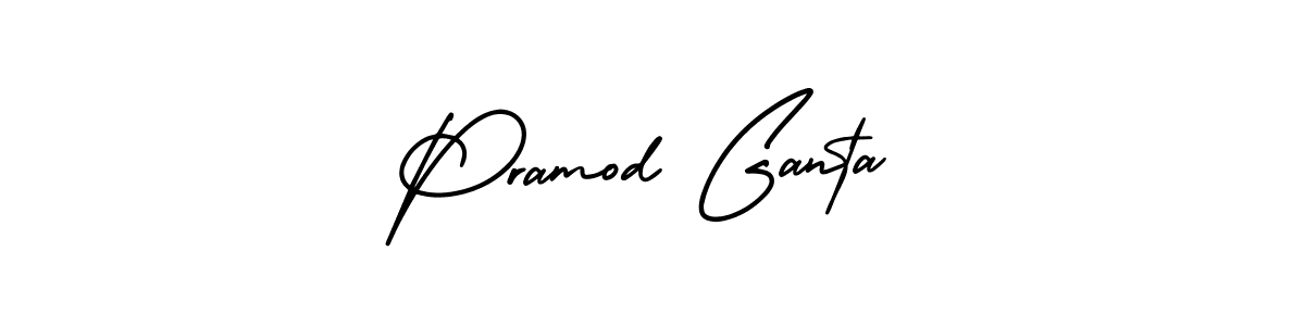 Make a short Pramod Ganta signature style. Manage your documents anywhere anytime using AmerikaSignatureDemo-Regular. Create and add eSignatures, submit forms, share and send files easily. Pramod Ganta signature style 3 images and pictures png