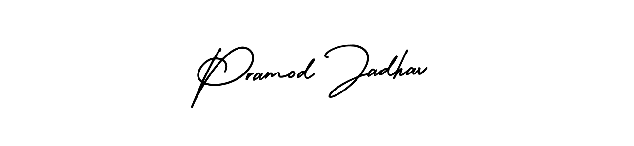 Create a beautiful signature design for name Pramod Jadhav. With this signature (AmerikaSignatureDemo-Regular) fonts, you can make a handwritten signature for free. Pramod Jadhav signature style 3 images and pictures png