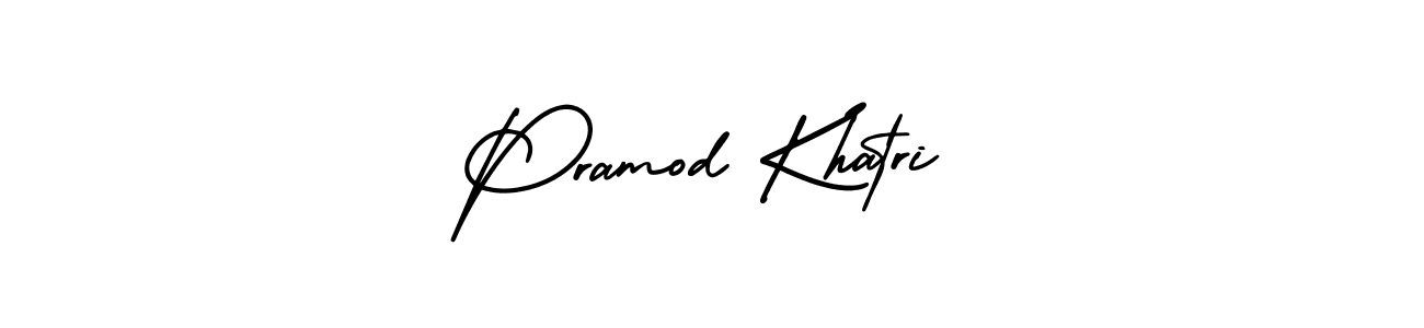 It looks lik you need a new signature style for name Pramod Khatri. Design unique handwritten (AmerikaSignatureDemo-Regular) signature with our free signature maker in just a few clicks. Pramod Khatri signature style 3 images and pictures png