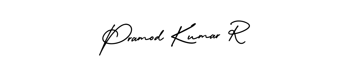 It looks lik you need a new signature style for name Pramod Kumar R. Design unique handwritten (AmerikaSignatureDemo-Regular) signature with our free signature maker in just a few clicks. Pramod Kumar R signature style 3 images and pictures png