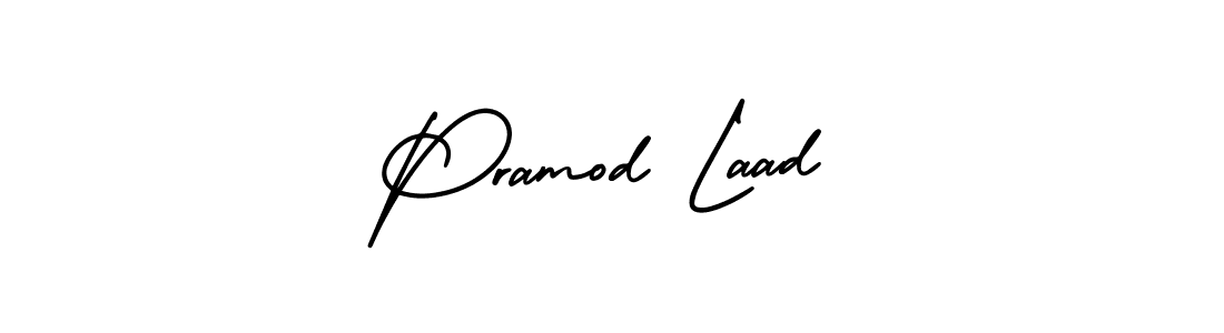 Create a beautiful signature design for name Pramod Laad. With this signature (AmerikaSignatureDemo-Regular) fonts, you can make a handwritten signature for free. Pramod Laad signature style 3 images and pictures png