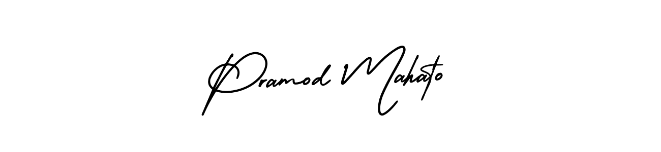 This is the best signature style for the Pramod Mahato name. Also you like these signature font (AmerikaSignatureDemo-Regular). Mix name signature. Pramod Mahato signature style 3 images and pictures png