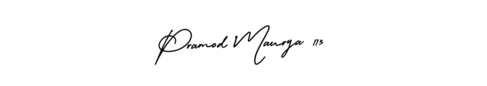 Design your own signature with our free online signature maker. With this signature software, you can create a handwritten (AmerikaSignatureDemo-Regular) signature for name Pramod Maurya 173. Pramod Maurya 173 signature style 3 images and pictures png