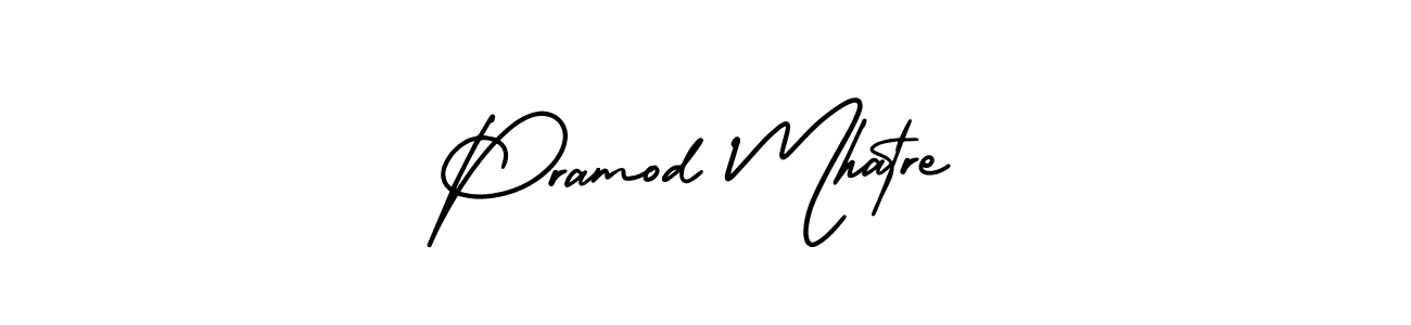 How to make Pramod Mhatre name signature. Use AmerikaSignatureDemo-Regular style for creating short signs online. This is the latest handwritten sign. Pramod Mhatre signature style 3 images and pictures png