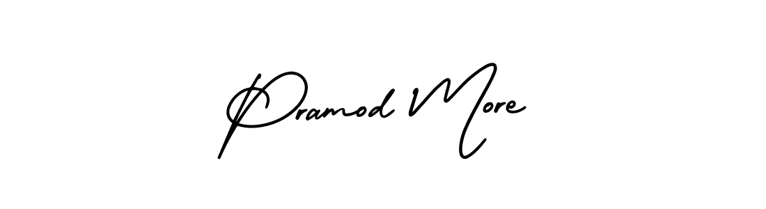 AmerikaSignatureDemo-Regular is a professional signature style that is perfect for those who want to add a touch of class to their signature. It is also a great choice for those who want to make their signature more unique. Get Pramod More name to fancy signature for free. Pramod More signature style 3 images and pictures png