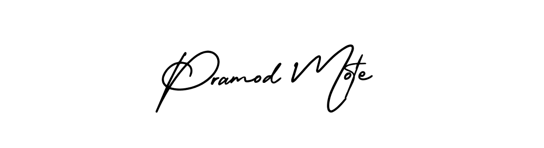 Pramod Mote stylish signature style. Best Handwritten Sign (AmerikaSignatureDemo-Regular) for my name. Handwritten Signature Collection Ideas for my name Pramod Mote. Pramod Mote signature style 3 images and pictures png