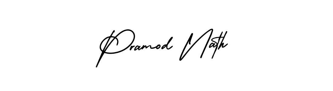This is the best signature style for the Pramod Nath name. Also you like these signature font (AmerikaSignatureDemo-Regular). Mix name signature. Pramod Nath signature style 3 images and pictures png