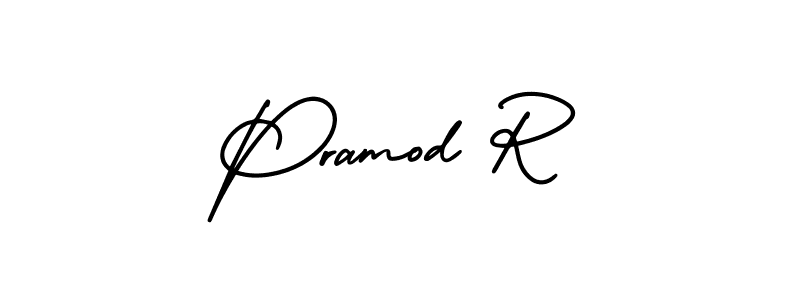 Similarly AmerikaSignatureDemo-Regular is the best handwritten signature design. Signature creator online .You can use it as an online autograph creator for name Pramod R. Pramod R signature style 3 images and pictures png