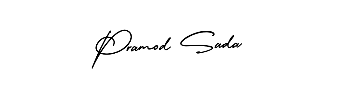 Make a short Pramod Sada signature style. Manage your documents anywhere anytime using AmerikaSignatureDemo-Regular. Create and add eSignatures, submit forms, share and send files easily. Pramod Sada signature style 3 images and pictures png