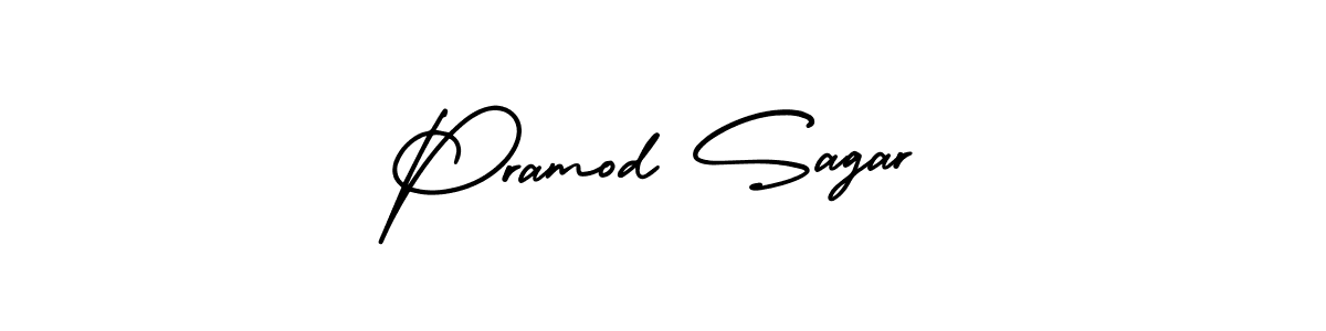 AmerikaSignatureDemo-Regular is a professional signature style that is perfect for those who want to add a touch of class to their signature. It is also a great choice for those who want to make their signature more unique. Get Pramod Sagar name to fancy signature for free. Pramod Sagar signature style 3 images and pictures png