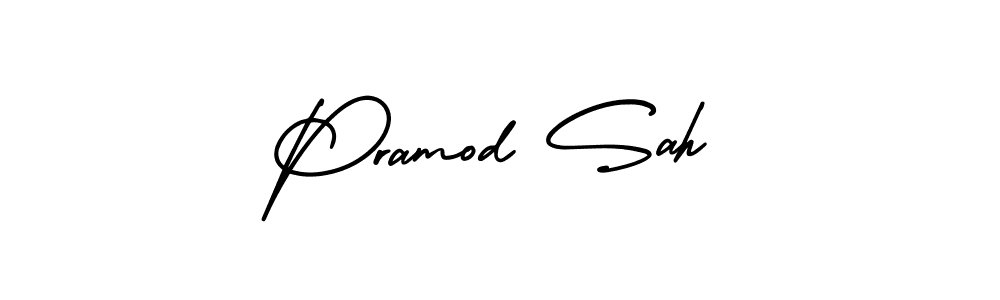 How to make Pramod Sah signature? AmerikaSignatureDemo-Regular is a professional autograph style. Create handwritten signature for Pramod Sah name. Pramod Sah signature style 3 images and pictures png