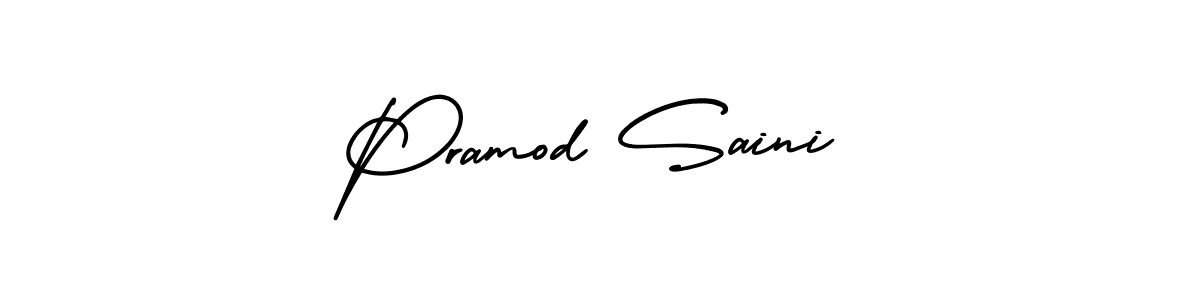 Design your own signature with our free online signature maker. With this signature software, you can create a handwritten (AmerikaSignatureDemo-Regular) signature for name Pramod Saini. Pramod Saini signature style 3 images and pictures png