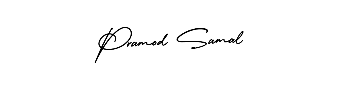 AmerikaSignatureDemo-Regular is a professional signature style that is perfect for those who want to add a touch of class to their signature. It is also a great choice for those who want to make their signature more unique. Get Pramod Samal name to fancy signature for free. Pramod Samal signature style 3 images and pictures png