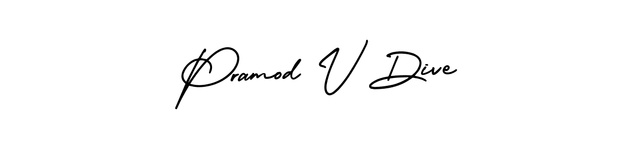 Make a beautiful signature design for name Pramod V Dive. With this signature (AmerikaSignatureDemo-Regular) style, you can create a handwritten signature for free. Pramod V Dive signature style 3 images and pictures png