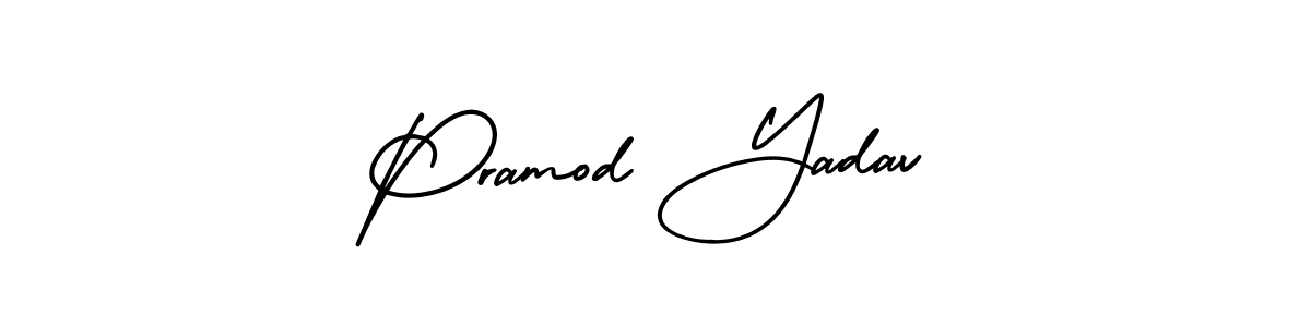 Make a beautiful signature design for name Pramod Yadav. With this signature (AmerikaSignatureDemo-Regular) style, you can create a handwritten signature for free. Pramod Yadav signature style 3 images and pictures png