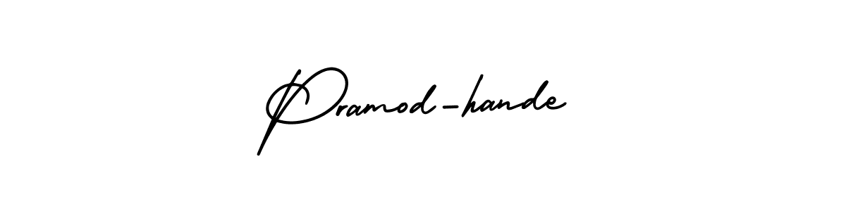 Best and Professional Signature Style for Pramod-hande. AmerikaSignatureDemo-Regular Best Signature Style Collection. Pramod-hande signature style 3 images and pictures png