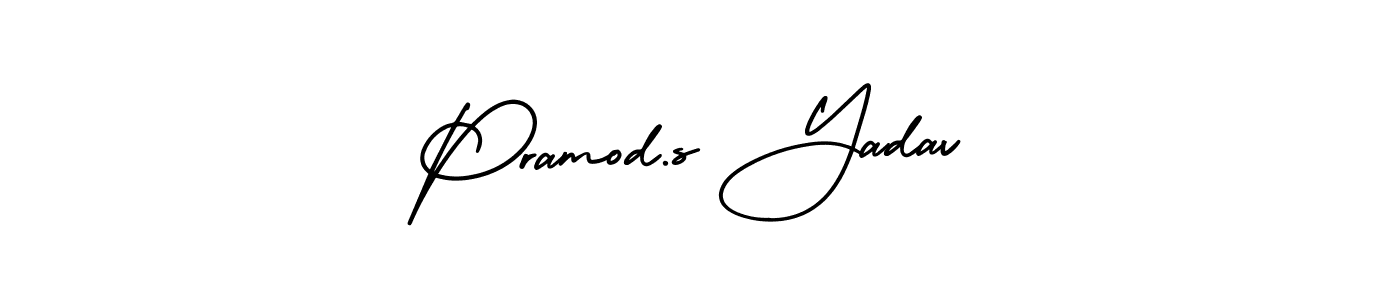 Make a short Pramod.s Yadav signature style. Manage your documents anywhere anytime using AmerikaSignatureDemo-Regular. Create and add eSignatures, submit forms, share and send files easily. Pramod.s Yadav signature style 3 images and pictures png