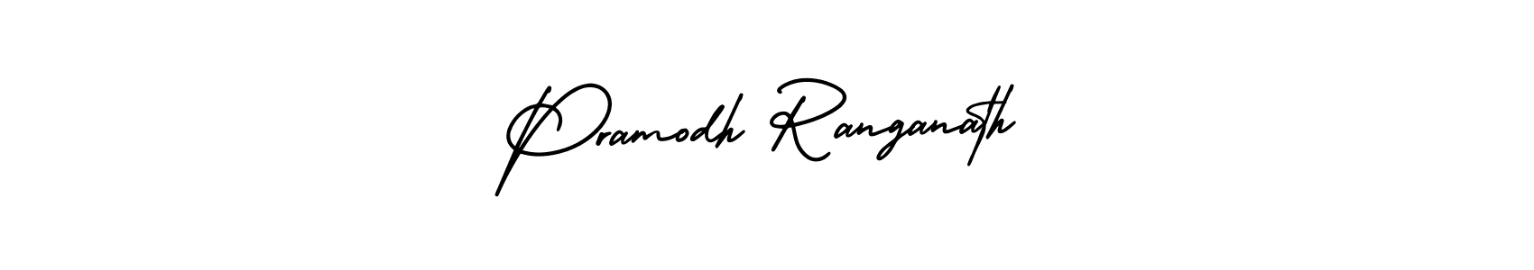 AmerikaSignatureDemo-Regular is a professional signature style that is perfect for those who want to add a touch of class to their signature. It is also a great choice for those who want to make their signature more unique. Get Pramodh Ranganath name to fancy signature for free. Pramodh Ranganath signature style 3 images and pictures png