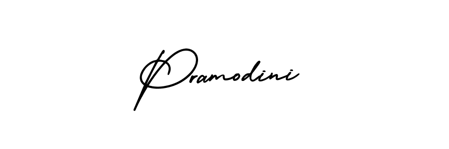 How to make Pramodini name signature. Use AmerikaSignatureDemo-Regular style for creating short signs online. This is the latest handwritten sign. Pramodini signature style 3 images and pictures png
