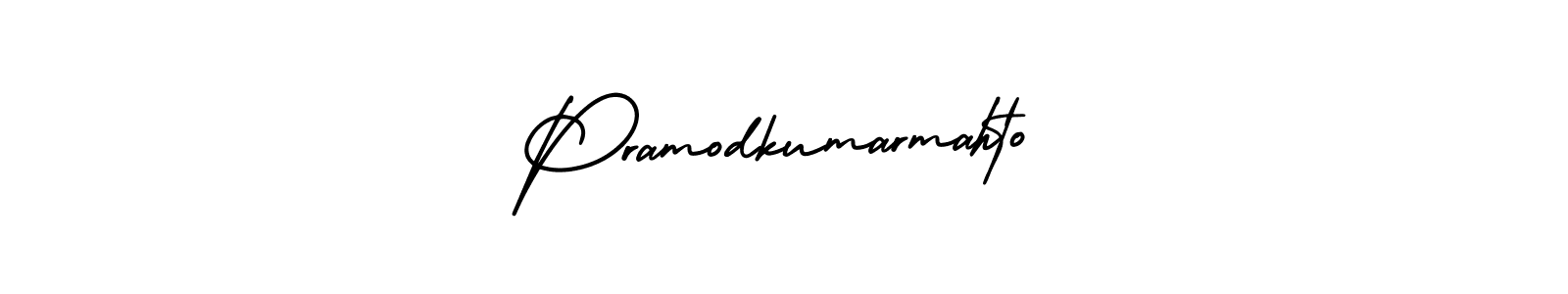 Make a beautiful signature design for name Pramodkumarmahto. With this signature (AmerikaSignatureDemo-Regular) style, you can create a handwritten signature for free. Pramodkumarmahto signature style 3 images and pictures png