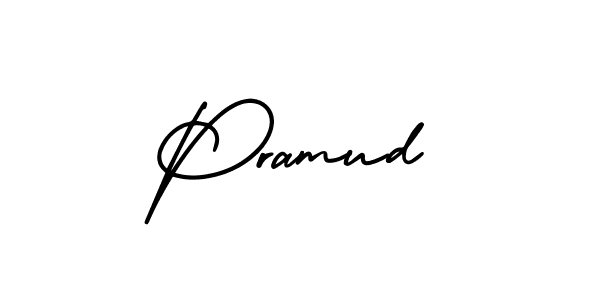 Create a beautiful signature design for name Pramud. With this signature (AmerikaSignatureDemo-Regular) fonts, you can make a handwritten signature for free. Pramud signature style 3 images and pictures png