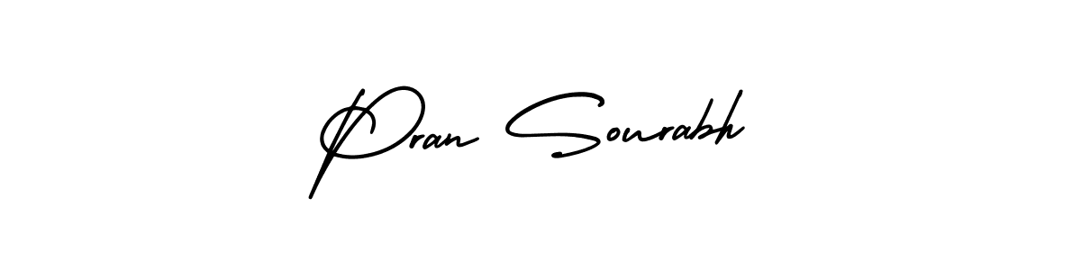 How to Draw Pran Sourabh signature style? AmerikaSignatureDemo-Regular is a latest design signature styles for name Pran Sourabh. Pran Sourabh signature style 3 images and pictures png