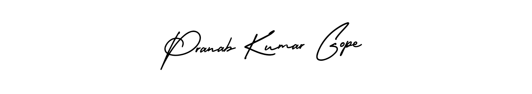 How to make Pranab Kumar Gope name signature. Use AmerikaSignatureDemo-Regular style for creating short signs online. This is the latest handwritten sign. Pranab Kumar Gope signature style 3 images and pictures png