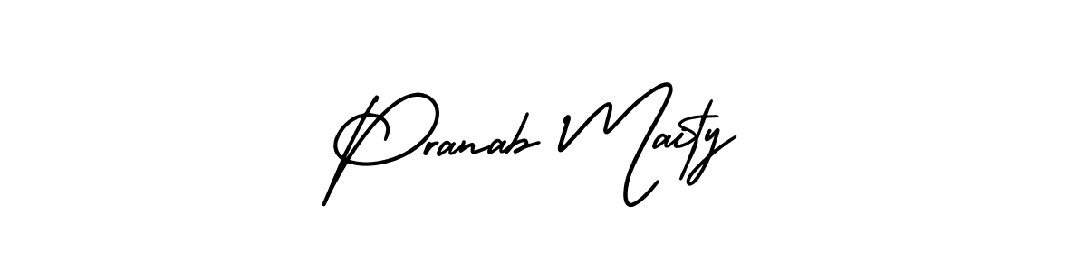 How to make Pranab Maity signature? AmerikaSignatureDemo-Regular is a professional autograph style. Create handwritten signature for Pranab Maity name. Pranab Maity signature style 3 images and pictures png