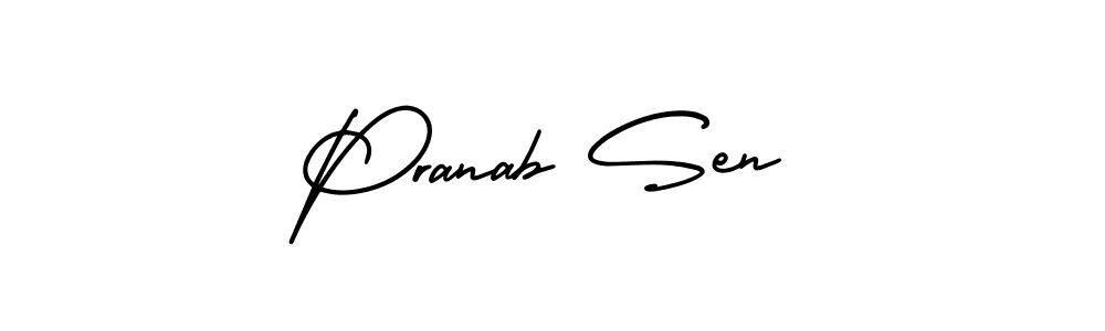 Pranab Sen stylish signature style. Best Handwritten Sign (AmerikaSignatureDemo-Regular) for my name. Handwritten Signature Collection Ideas for my name Pranab Sen. Pranab Sen signature style 3 images and pictures png