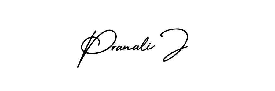 Also we have Pranali J name is the best signature style. Create professional handwritten signature collection using AmerikaSignatureDemo-Regular autograph style. Pranali J signature style 3 images and pictures png