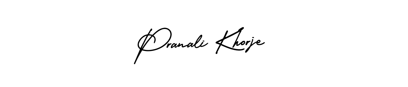 How to make Pranali Khorje signature? AmerikaSignatureDemo-Regular is a professional autograph style. Create handwritten signature for Pranali Khorje name. Pranali Khorje signature style 3 images and pictures png