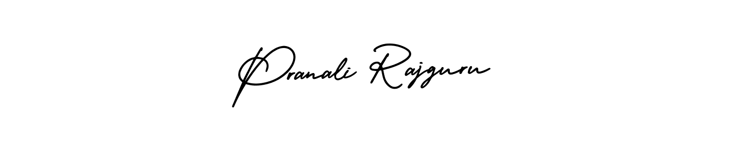This is the best signature style for the Pranali Rajguru name. Also you like these signature font (AmerikaSignatureDemo-Regular). Mix name signature. Pranali Rajguru signature style 3 images and pictures png