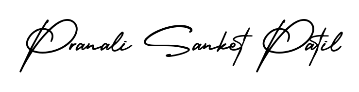 A timeless handwritten aesthetic for Pranali Sanket Patil. The AmerikaSignatureDemo-Regular font gives your signature a handcrafted feel with natural curves. Pranali Sanket Patil signature style 3 images and pictures png