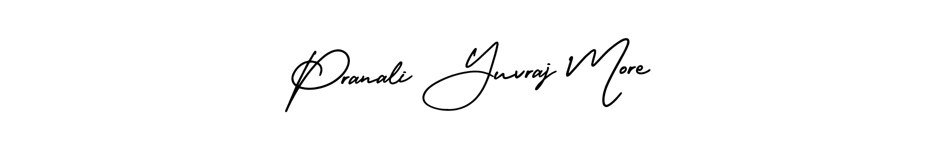 Pranali Yuvraj More stylish signature style. Best Handwritten Sign (AmerikaSignatureDemo-Regular) for my name. Handwritten Signature Collection Ideas for my name Pranali Yuvraj More. Pranali Yuvraj More signature style 3 images and pictures png