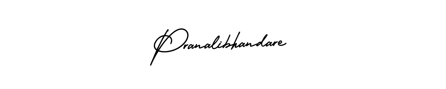 How to make Pranalibhandare signature? AmerikaSignatureDemo-Regular is a professional autograph style. Create handwritten signature for Pranalibhandare name. Pranalibhandare signature style 3 images and pictures png