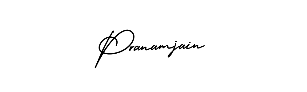 Use a signature maker to create a handwritten signature online. With this signature software, you can design (AmerikaSignatureDemo-Regular) your own signature for name Pranamjain. Pranamjain signature style 3 images and pictures png