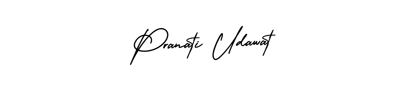 Pranati Udawat stylish signature style. Best Handwritten Sign (AmerikaSignatureDemo-Regular) for my name. Handwritten Signature Collection Ideas for my name Pranati Udawat. Pranati Udawat signature style 3 images and pictures png