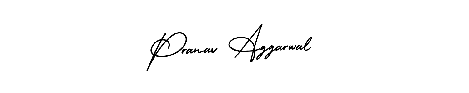 How to make Pranav Aggarwal name signature. Use AmerikaSignatureDemo-Regular style for creating short signs online. This is the latest handwritten sign. Pranav Aggarwal signature style 3 images and pictures png