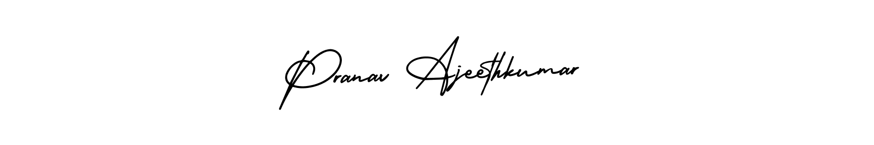 Make a short Pranav Ajeethkumar signature style. Manage your documents anywhere anytime using AmerikaSignatureDemo-Regular. Create and add eSignatures, submit forms, share and send files easily. Pranav Ajeethkumar signature style 3 images and pictures png